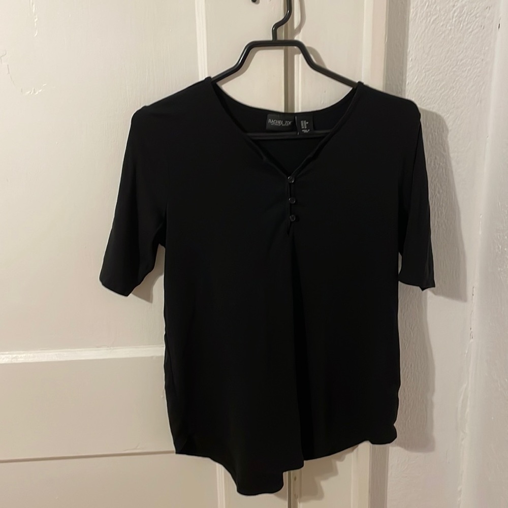 Rachel Zoe Made In Peru Siz M Black Top